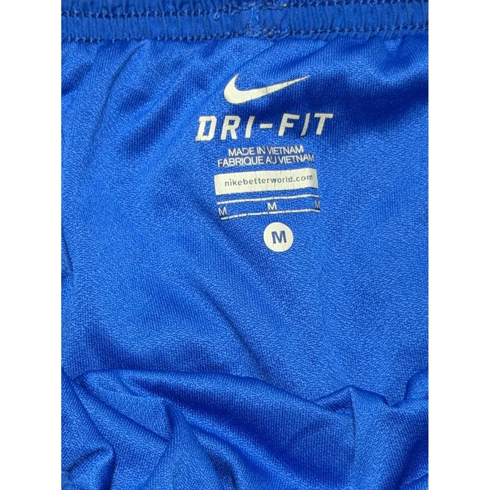 Nike Dri-FIT Tempo Running Shorts Womens Medium Blue White Mesh Athletic Gym
